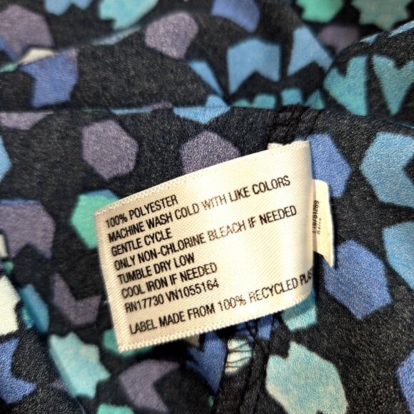 Merona XS Blue Green Women's Short  Sleeve Dress Miss Size 2 4 Extra Small - Picture 4 of 6